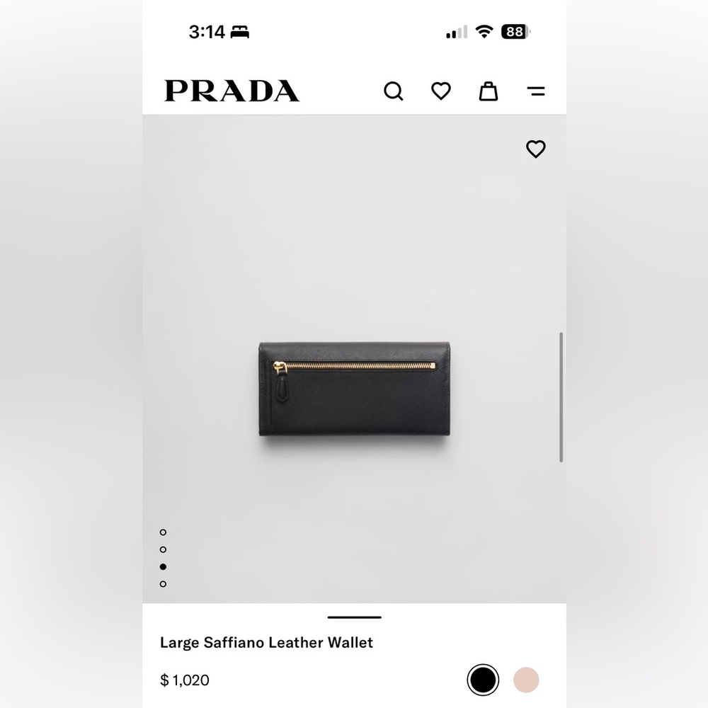 100% Authentic New Prada Saffiano Wallet - Picture 2 of 9